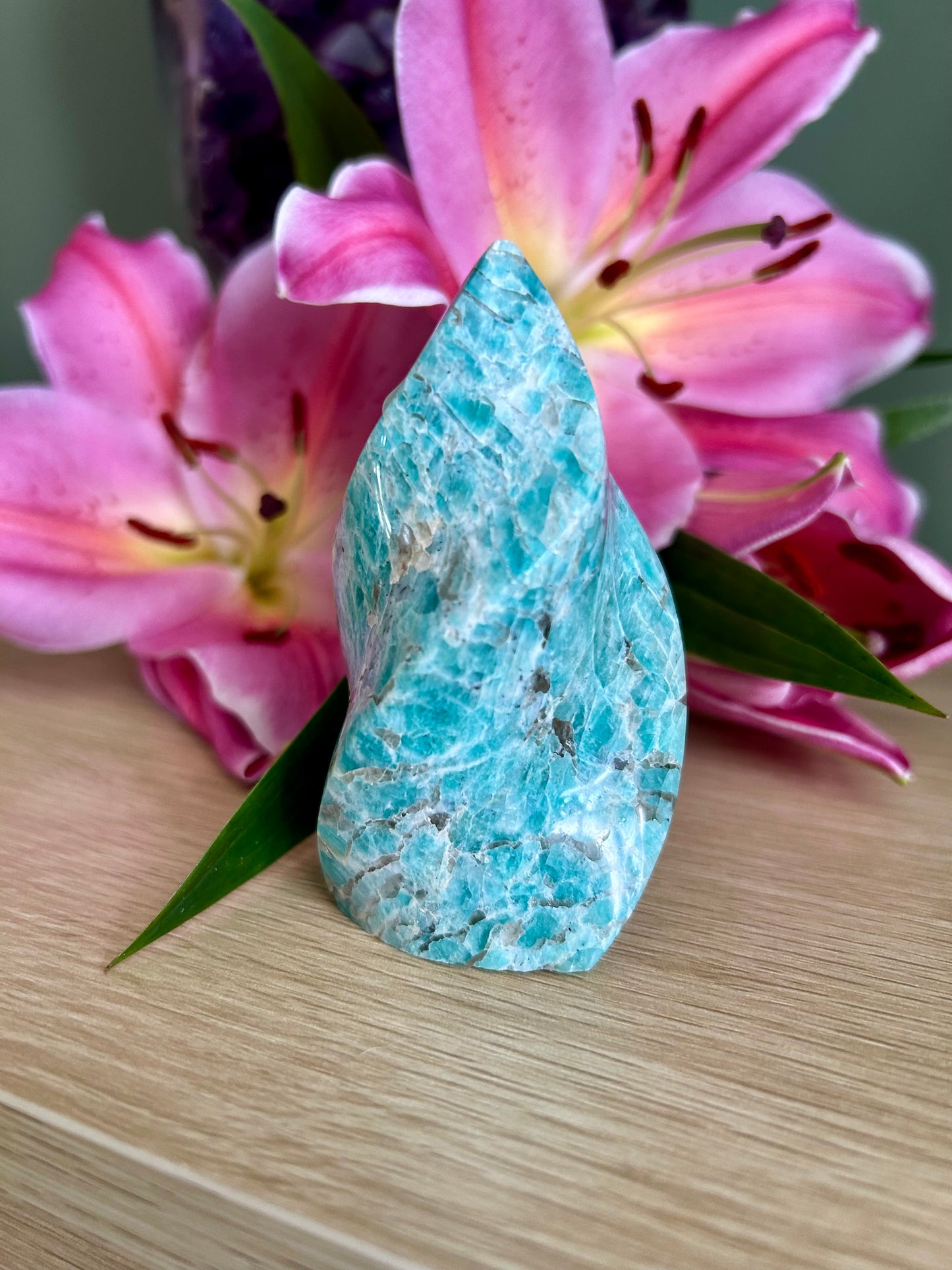 Amazonite cut base flame