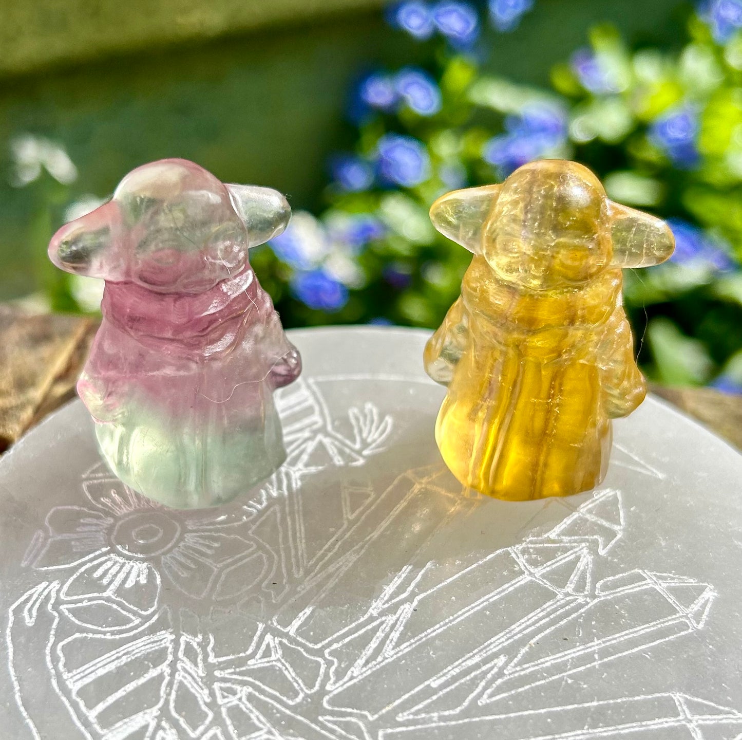 Rainbow Fluorite Yoda