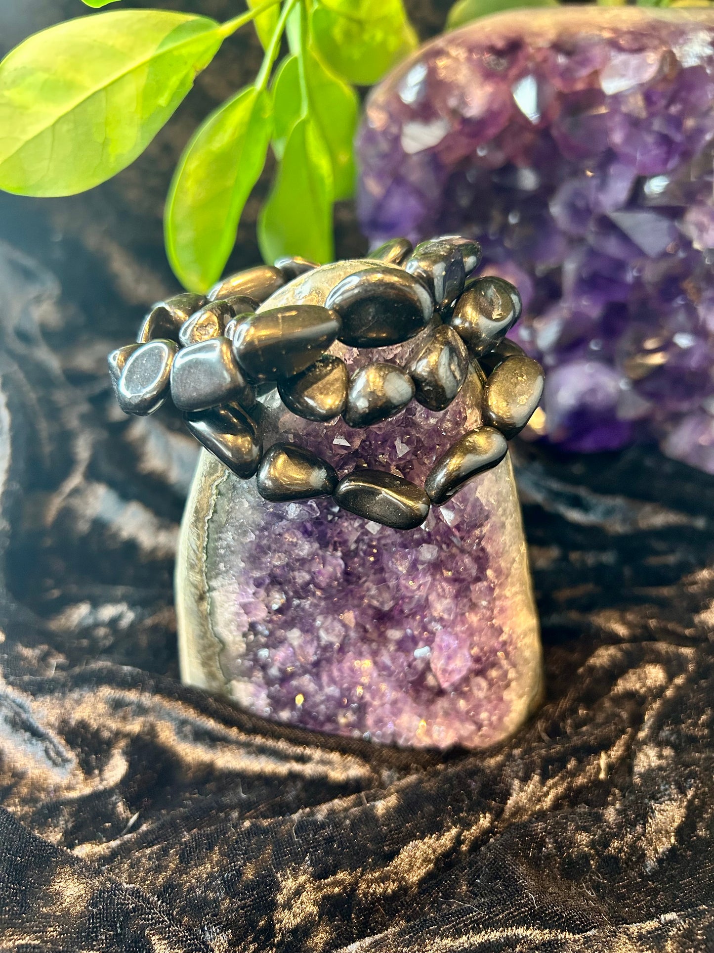 Chunky shungite bracelets