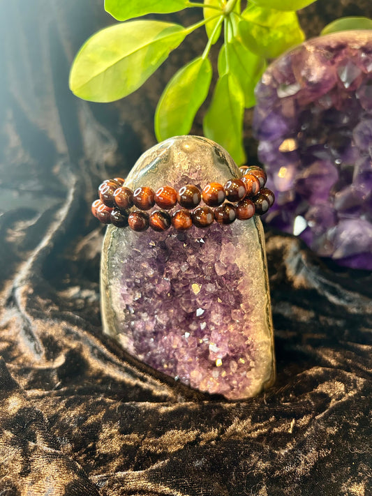 Red Tigers Eye bead bracelets