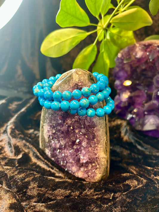Blue howlite bracelets