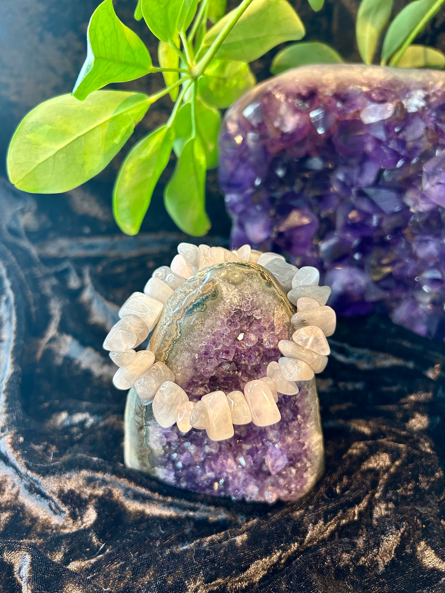 Luna Rose Quartz chunky bracelets