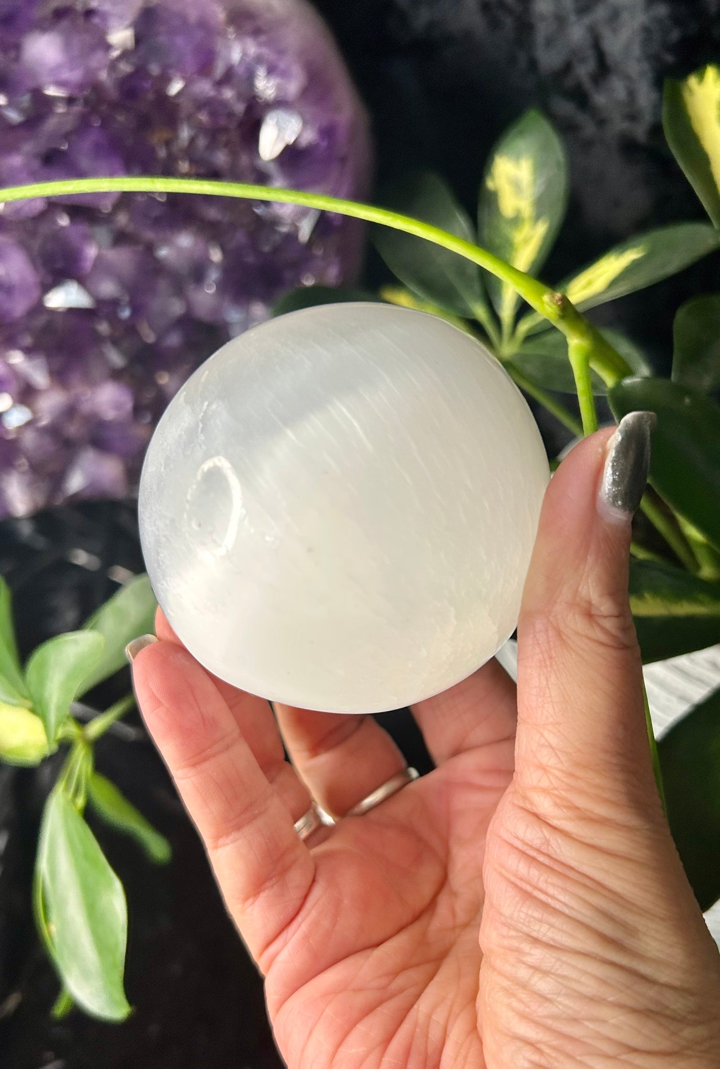 Selenite sphere