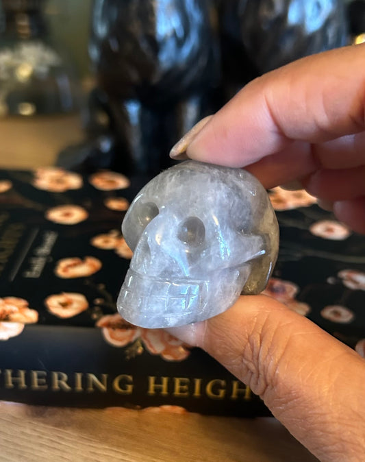 Lunar Rose Quartz skull