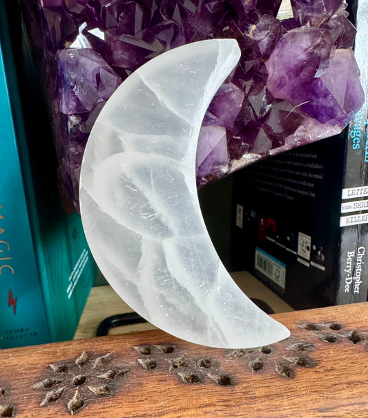 Selenite crescent  moon
