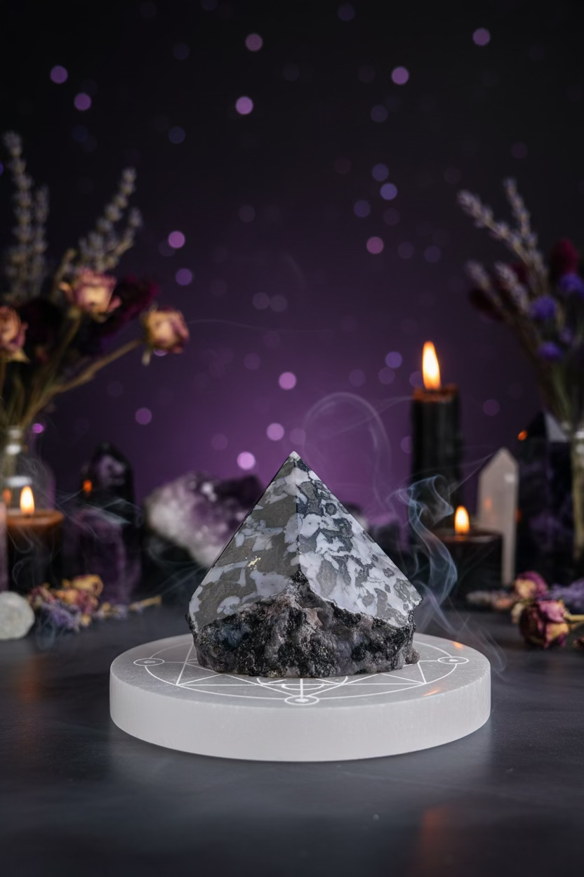 Top polished mystic merlinite
