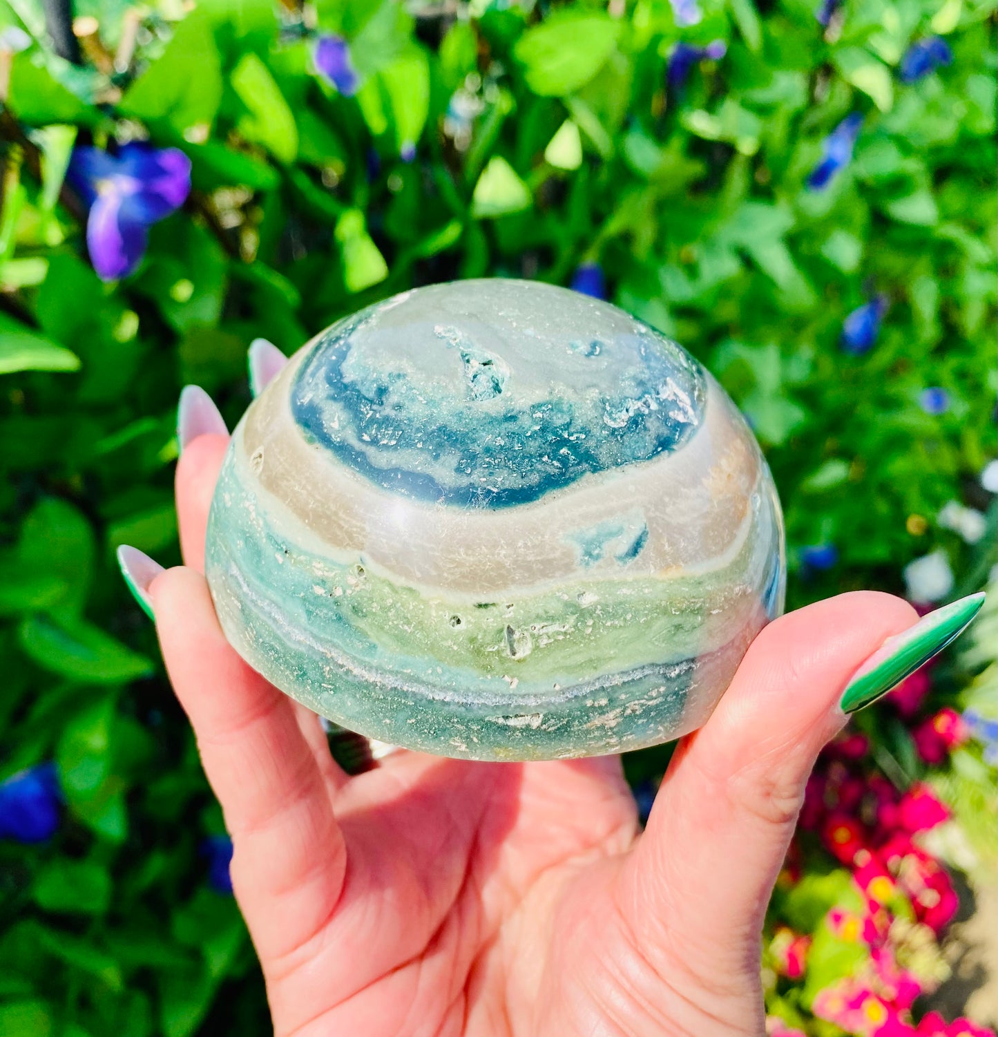 Ocean Jasper half sphere