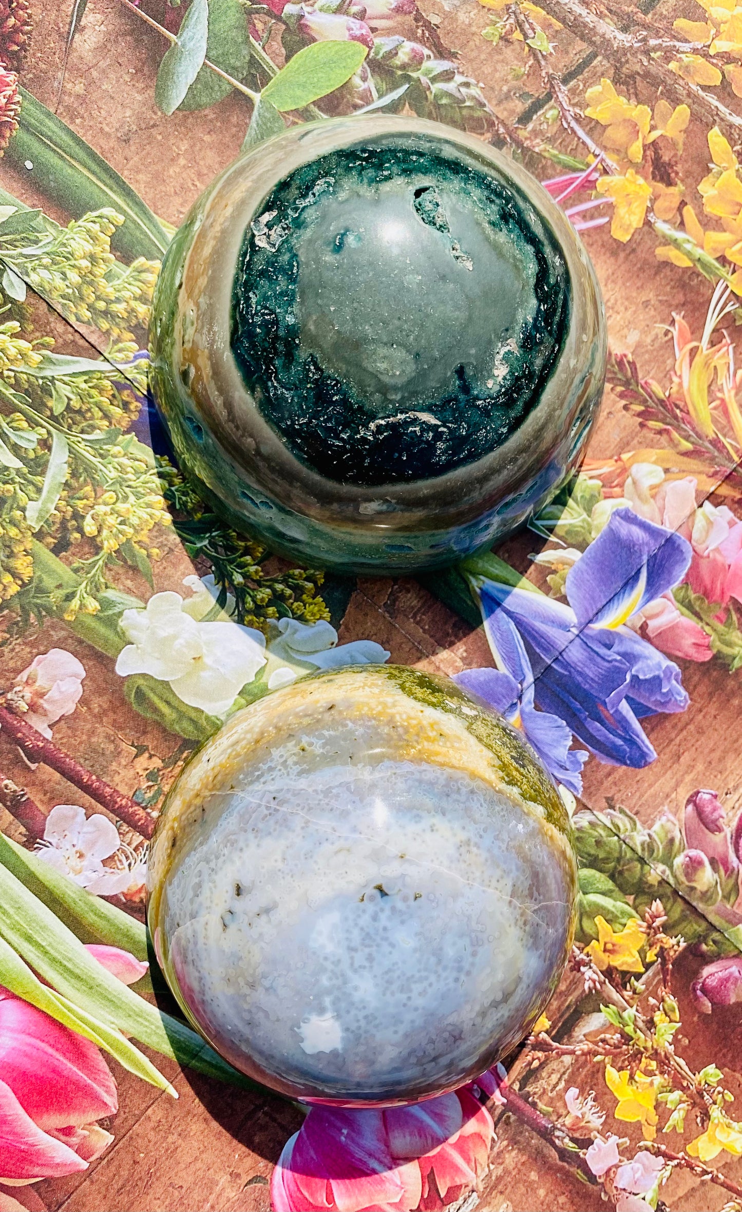 Ocean Jasper half sphere