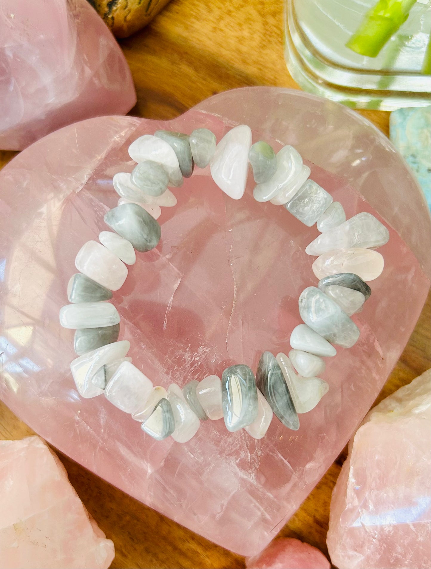 Luna Rose Quartz chunky bracelets